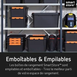 Boîte en plastique noir Smartstore Pro 31 L