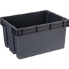 Boîte en plastique recyclé GoodHome Xago gris 68 L (XL)