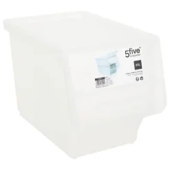 Boîte en plastique transparente à ouverture frontale 24L - 5Five