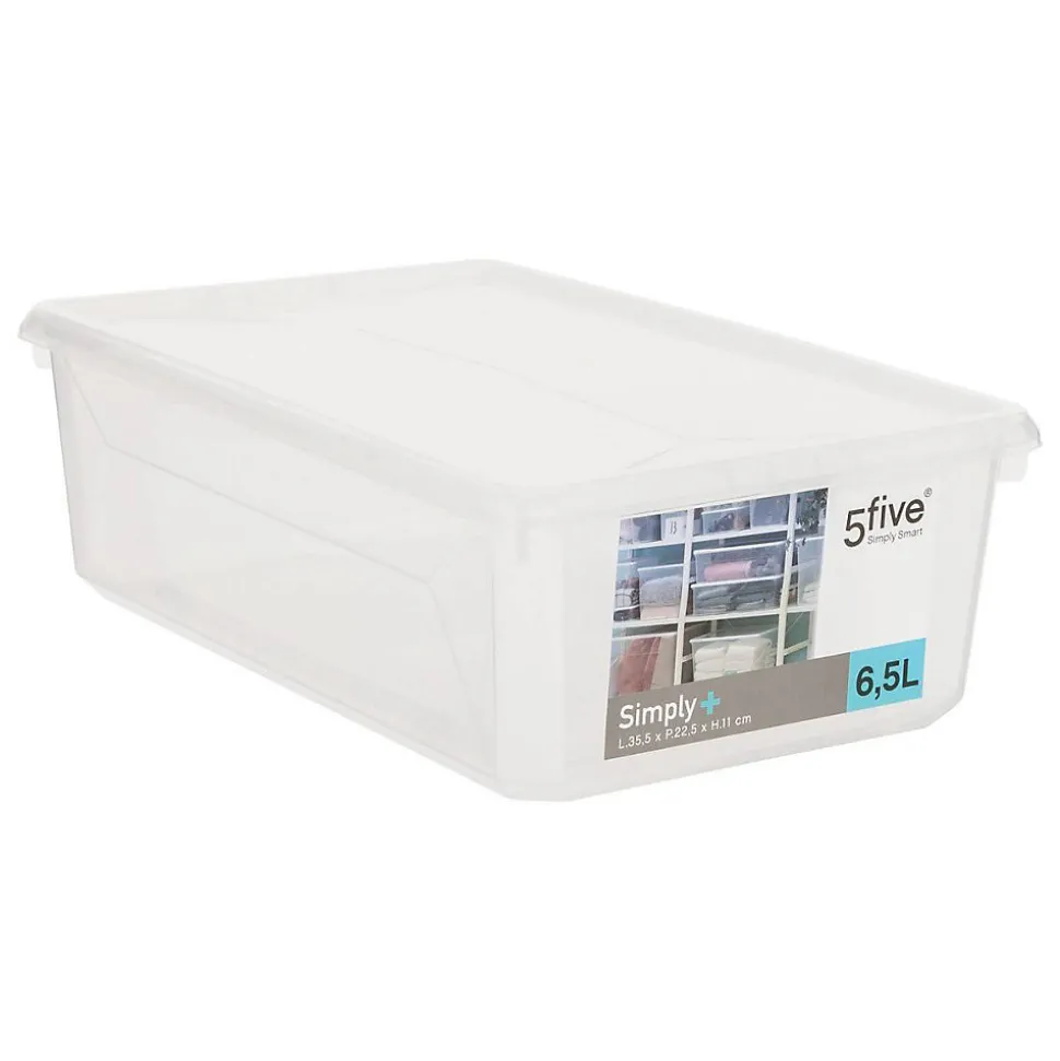 Boîte en plastique transparente 6,5L Simply+ - 5Five