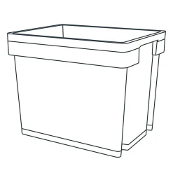 Boîte en plastique Xago transparent 51 L (L)
