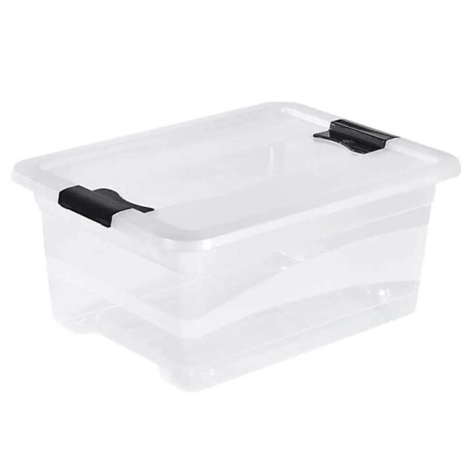 Boîte multi usages avec couvercle 12 litres - Transparent
