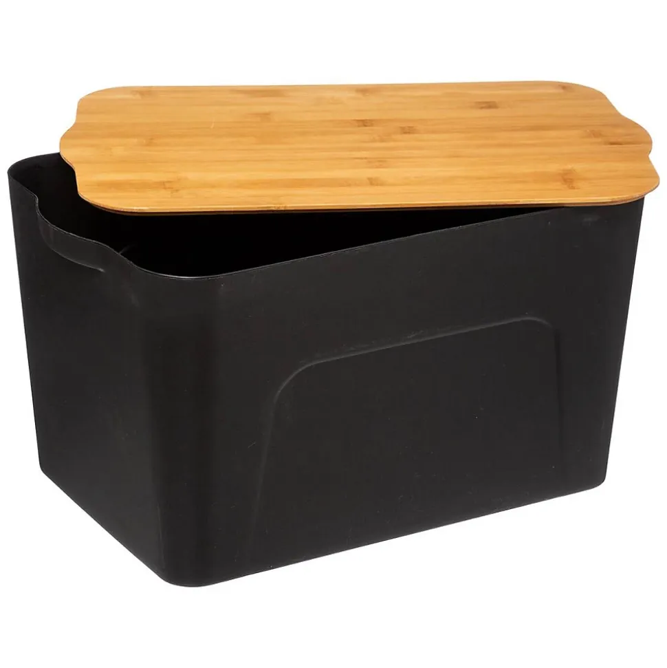 Boîte plastique couvercle bambou 24L - 5Five