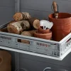 Boîte pliable en plastique recyclé GoodHome Foldie gris 21 L