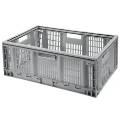 Boîte pliable en plastique recyclé GoodHome Foldie gris 46 L