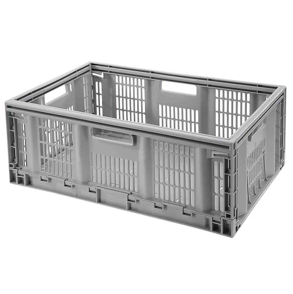 Boîte pliable en plastique recyclé GoodHome Foldie gris 46 L