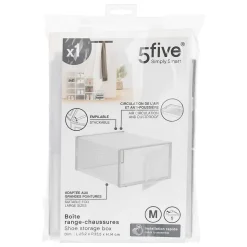 Boîte range-chaussures Stak M en plastique - Transparent- 5five