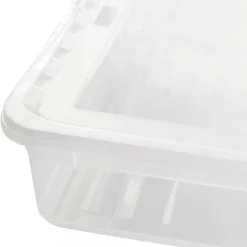 Boîte transparente plate 9 litres anti poussière
