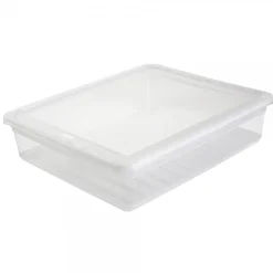 Boîte transparente plate 9 litres anti poussière