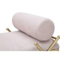 Bout de lit en métal et tissu Rosa 112.5x49x53 cm