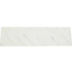 Buffet - 3 Placards et 6 Compartiments avec Séparateurs - Panneau de Particules - 140 x 38 x 70 cm - Blanc Effet Marbre Platine