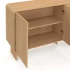 Buffet 160 cm CAPUCINE XXL 4 portes façon hêtre design arrondi