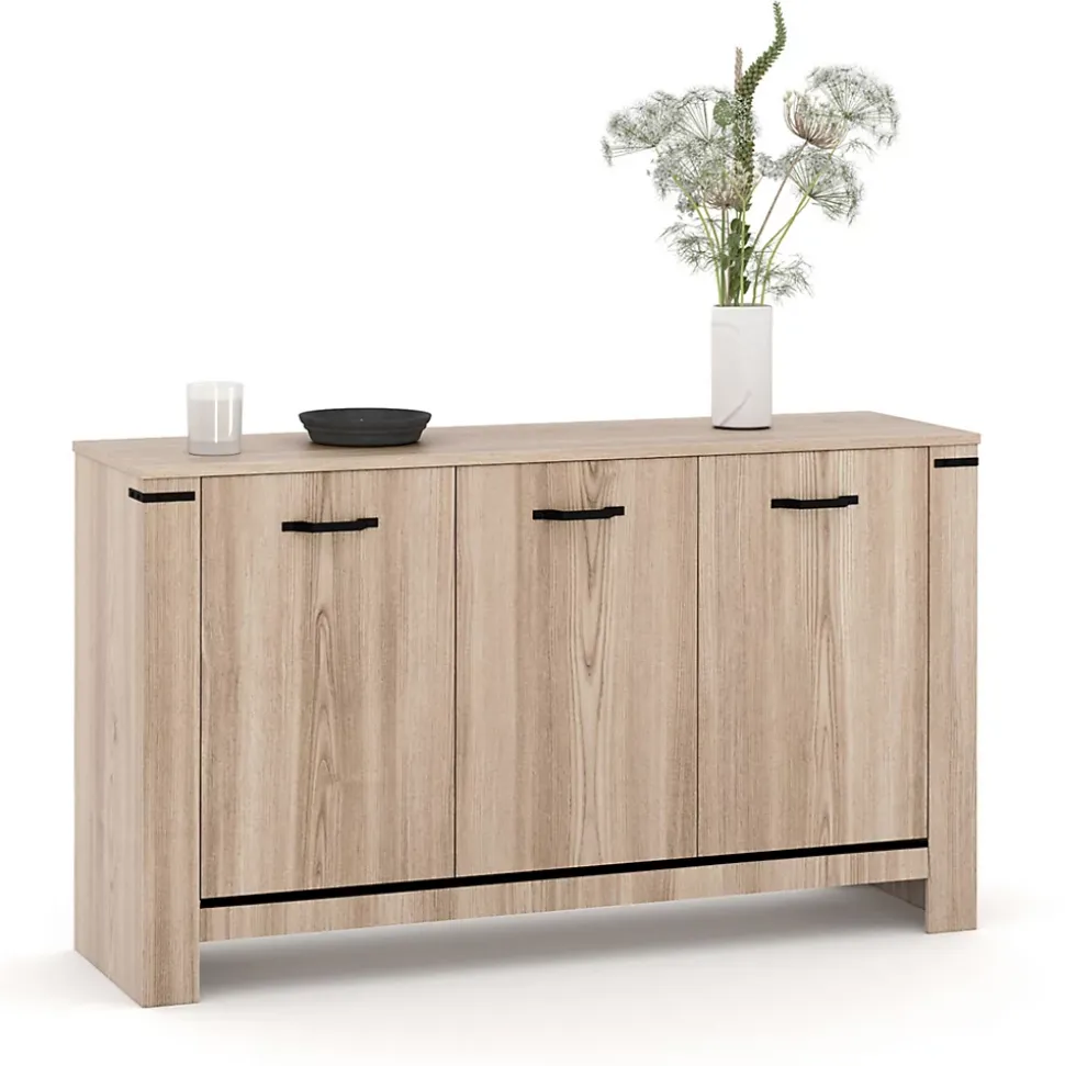 Buffet 140 cm IDAHO 3 portes design contemporain