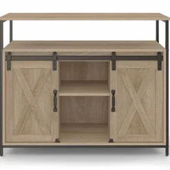 Buffet 100 cm QUEBEC 2 portes grange coulissantes design industriel