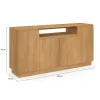 Buffet 160 cm SERENA 4 portes avec niche centrale effet bois