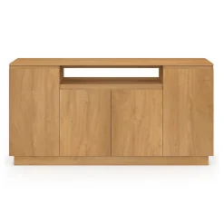 Buffet 160 cm SERENA 4 portes avec niche centrale effet bois