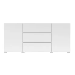 Buffet 2 portes 3 tiroirs Glora Blanc