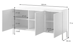 Buffet 3 portes beige 150 cm BEMMI