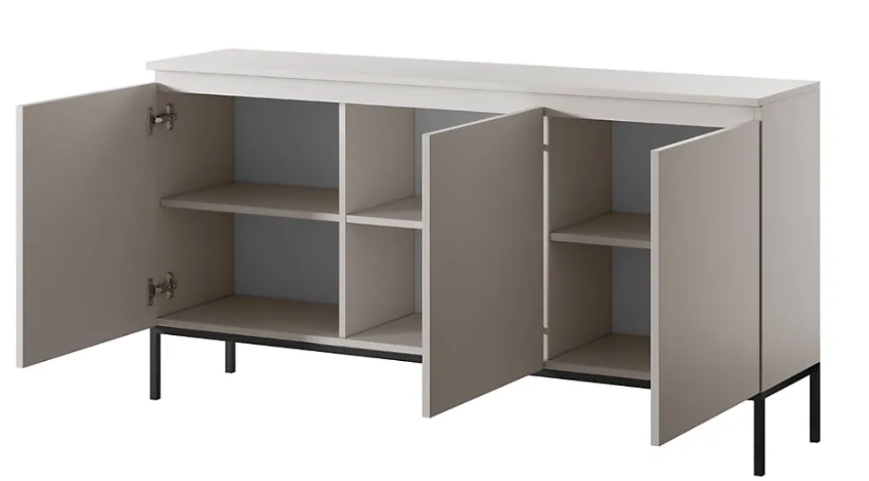 Buffet 3 portes beige 150 cm BEMMI