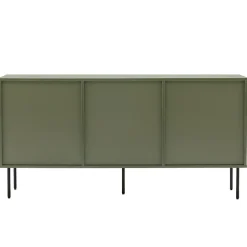 Buffet 2 portes et 3 tiroirs décor mélaminé 150 cm vert olive Oviala