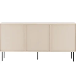 Buffet 2 portes et 3 tiroirs décor mélaminé 150 cm beige Oviala