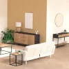 Buffet 2 portes et 3 tiroirs en bois et métal CHEVRONS