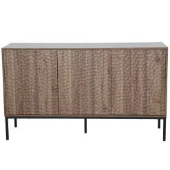Buffet 3 portes moderne rectangulaire L147 cm bois foncé Oviala