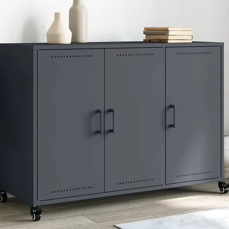 Buffet anthracite 100,5x39x72 cm acier vidaXL