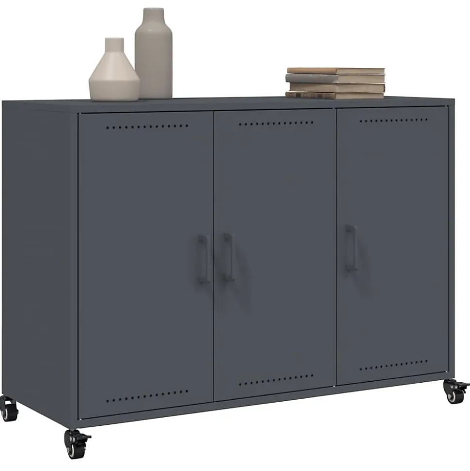 Buffet anthracite 100,5x39x72 cm acier vidaXL