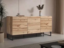 Buffet avec 3 portes - Naturel clair - CEVANIA