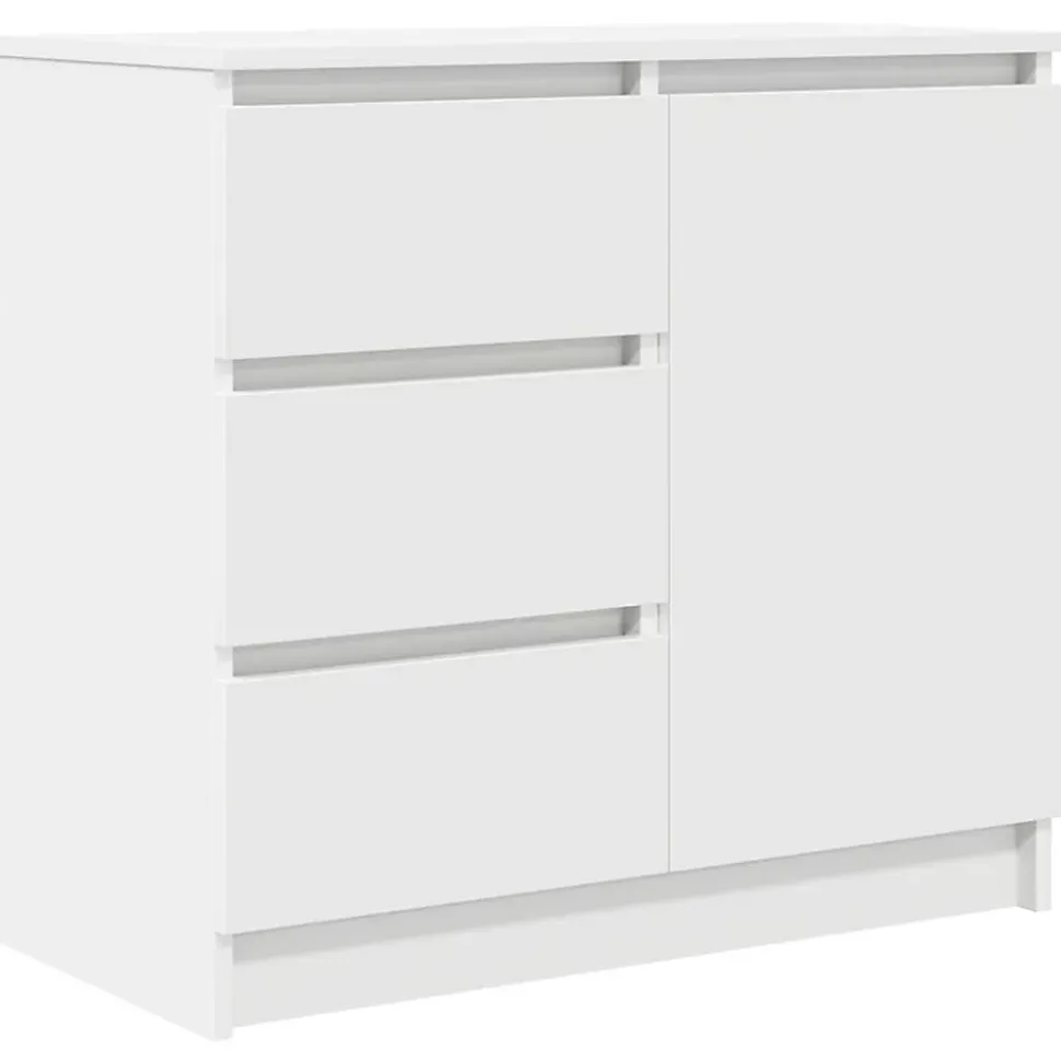 Buffet avec tiroir blanc 71x35x65 cm bois d'ingénierie vidaXL
