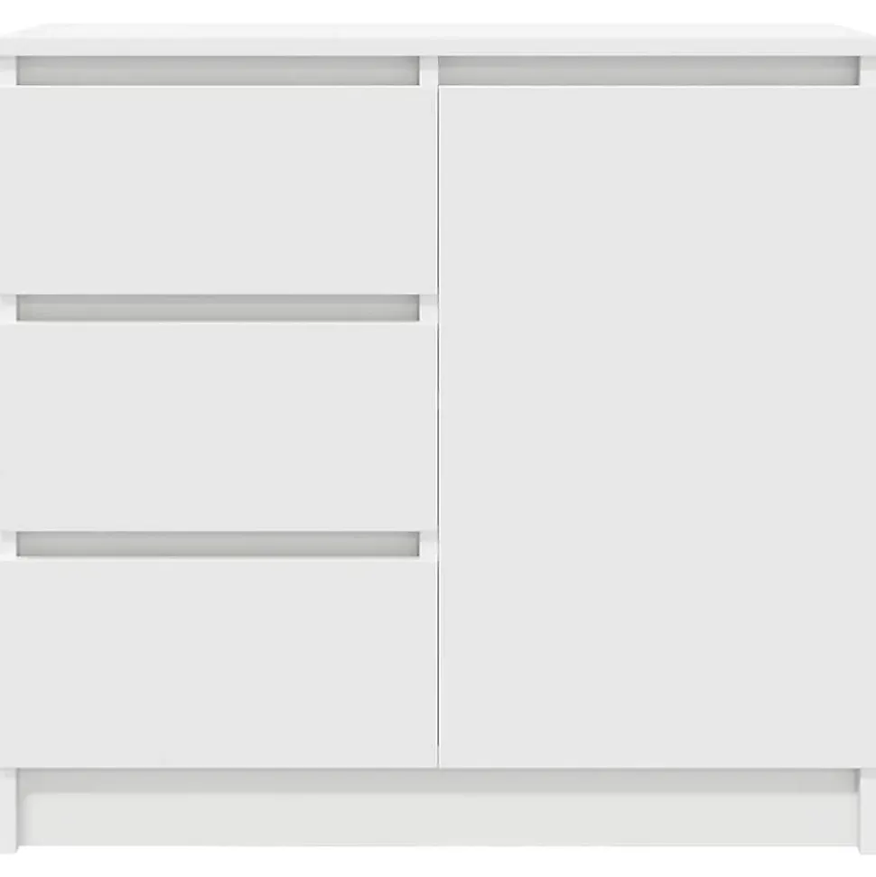 Buffet avec tiroir blanc 71x35x65 cm bois d'ingénierie vidaXL