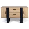 Buffet bas 105 cm PHOENIX bois et noir