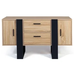 Buffet bas 105 cm PHOENIX bois et noir