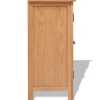 Buffet bas - VIDAXL - Bois de chêne massif - 2 portes - Style scandinave et moderne