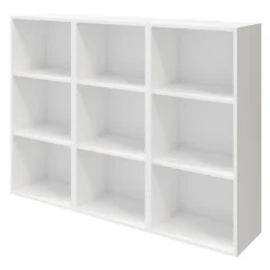 Buffet blanc 9 cases 3 portes GoodHome Atomia H. 112,5 x L. 150 x P. 37 cm