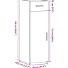 Buffet blanc 30x42,5x93 cm bois d'ingénierie vidaXL