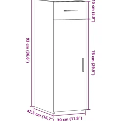 Buffet blanc 30x42,5x93 cm bois d'ingénierie vidaXL