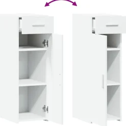 Buffet blanc 30x42,5x93 cm bois d'ingénierie vidaXL