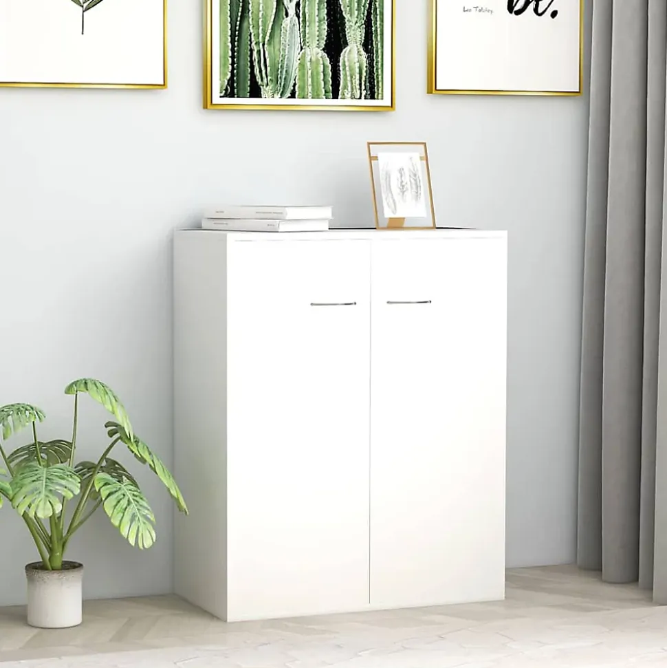 Buffet blanc 60x30x75 cm bois d'ingénierie vidaXL