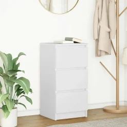 Buffet blanc 37,5x35x76 cm bois d'ingénierie vidaXL