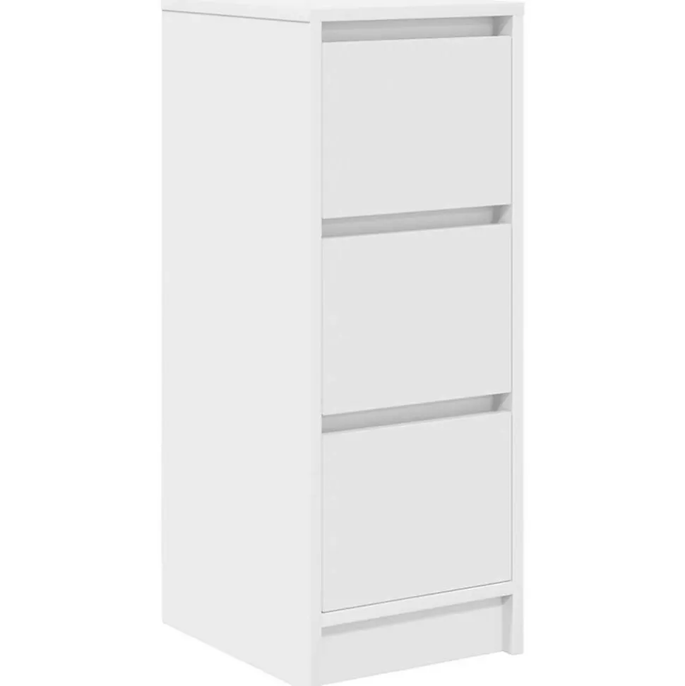 Buffet blanc 29,5x34x76 cm bois d'ingénierie vidaXL