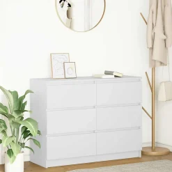 Buffet blanc 100x35x76 cm bois d'ingénierie vidaXL