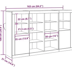 Buffet Bois ancien 163 x 37 x 100 cm Bois d'ingénierie vidaXL