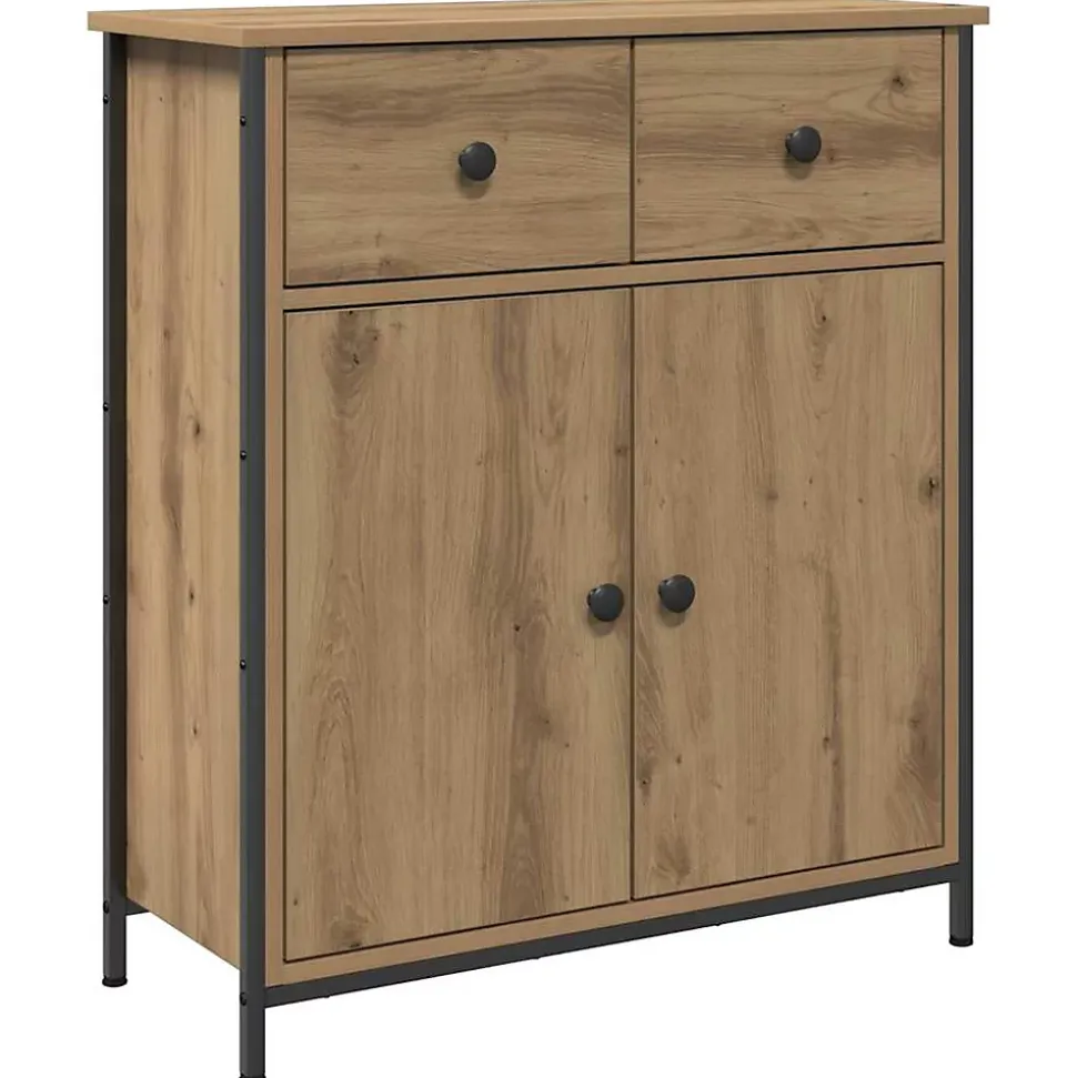 Buffet chêne artisanal 70x30x80 cm bois d'ingénierie vidaXL