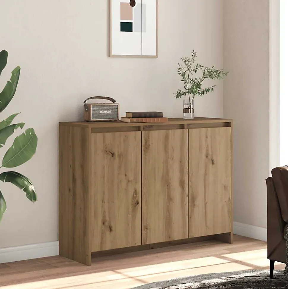 Buffet chêne artisanal 102x33x75 cm bois d'ingénierie vidaXL