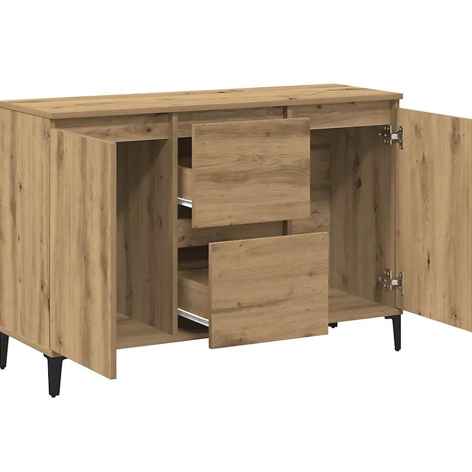 Buffet chêne artisanal 102x35x70 cm bois d'ingénierie vidaXL