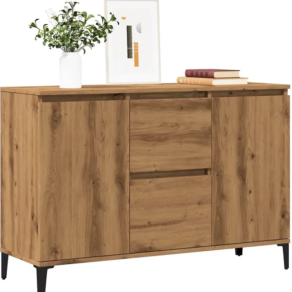 Buffet chêne artisanal 102x35x70 cm bois d'ingénierie vidaXL
