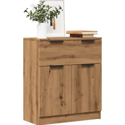 Buffet chêne artisanal 60x30x70 cm bois d'ingénierie vidaXL