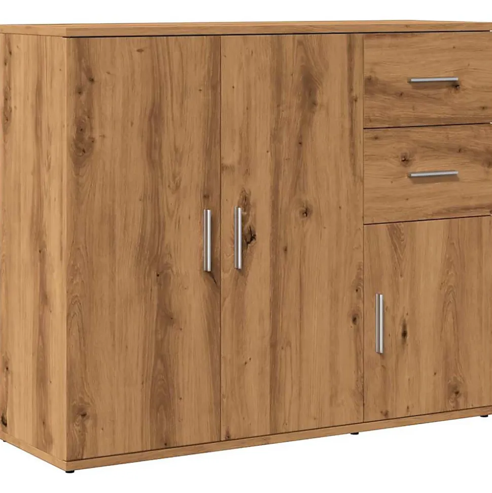 Buffet chêne artisanal 91x29,5x75 cm bois d'ingénierie vidaXL